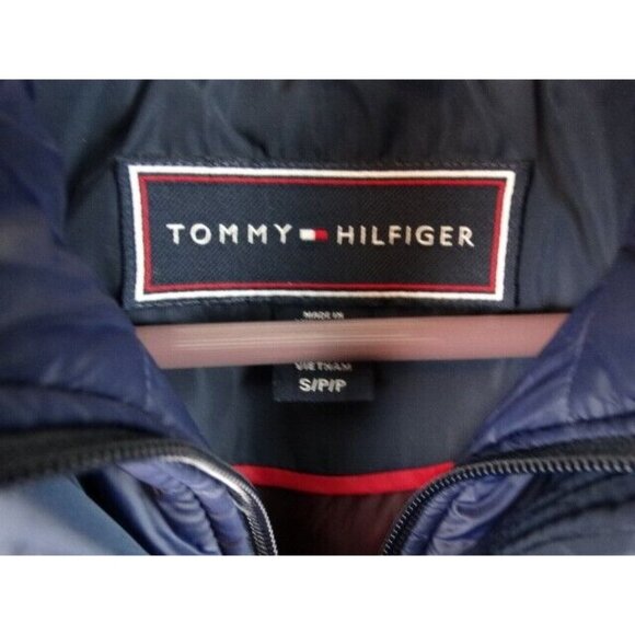 Tommy Hilfiger Women's Jacket Size Small Blue Puffer Puffy Faux Fur Hood Coat - Picture 9 of 13